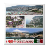 CMP036 POSITANO, Ik hou van, Mozaïek, Tegeltje (Voorkant)