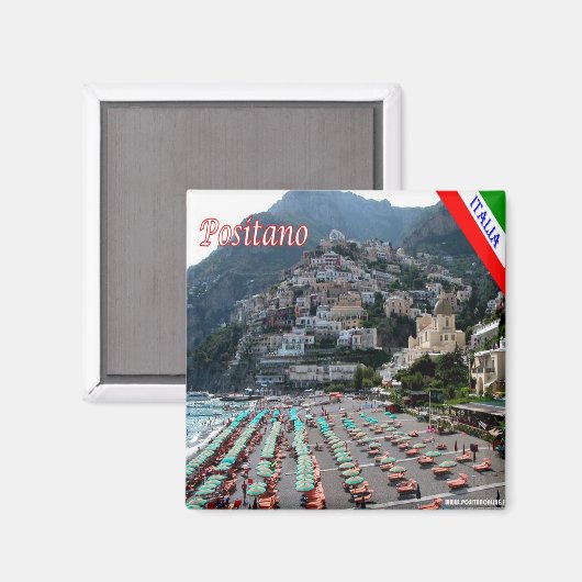 CMP040 POSITANO, AMALFI KUST, Italië, Koelkast Magneet (Voorkant / Achterkant)