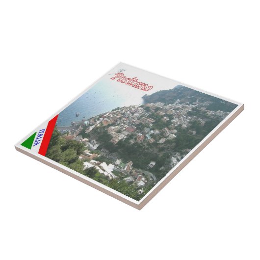 CMP045 POSITANO, AMALFI COAST, Italië, Tegeltje (Zijkant)