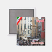CMP050 NAPLES - Square San Gaetano - Fridge Magneet (Voorkant / Achterkant)