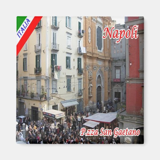 CMP050 NAPLES - Square San Gaetano - Fridge Magneet (Voorkant)
