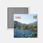 CMP062 ISCHIA, Haven, Campania, Italië, Koelkast Magneet (Voorkant / Achterkant)