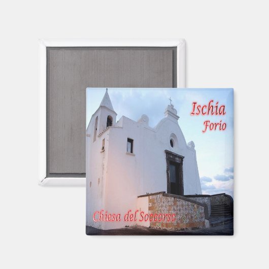 CMP080 ISCHIA, Forio, Campania, Italië, Koelkast Magneet (Voorkant / Achterkant)