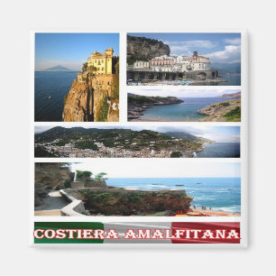 CMP093 AMALFI KUST, Mozaïek, Italië, Koelkast Magneet