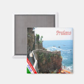 CMP102 AMALFI COAST, PRAIANO, Italië, Koelkast Magneet (Voorkant / Achterkant)