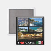 CMP116 CAPRI I Love - Campania - Italy - Fridge Magneet (Voorkant / Achterkant)