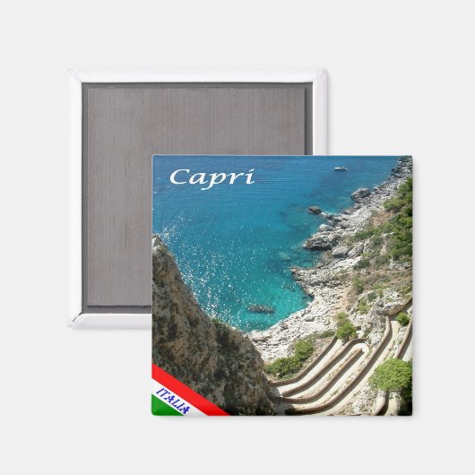 CMP117 CAPRI, Weg van het Zee, Italië, Koelkast Magneet (Voorkant / Achterkant)