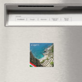 CMP117 CAPRI, Weg van het Zee, Italië, Koelkast Magneet (Insitu (Vaatwasser))