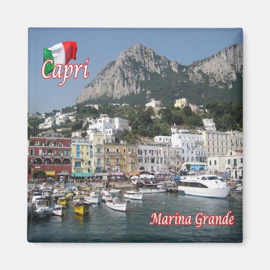 CMP122 CAPRI, Marina Grande Port, Koelkast Magneet (Voorkant)