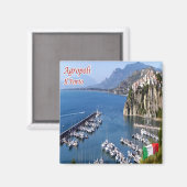 CMP129 AGROPOLI, SALERNO, de haven, koelkast Magneet (Voorkant / Achterkant)