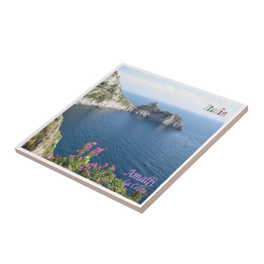 CMP131 AMALFI, De Kust, Italië, Tegeltje (Zijkant)