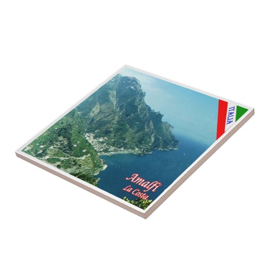 CMP138 AMALFI, De Kust, Italië, Tegeltje (Zijkant)