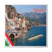CMP139 AMALFI, Panorama, Italië, Tegeltje (Voorkant)