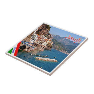 CMP139 AMALFI, Panorama, Italië, Tegeltje