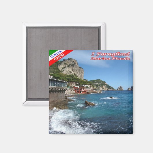 CMP154 CAPRI Marina Piccola - Faraglioni - Fridge Magneet (Voorkant / Achterkant)