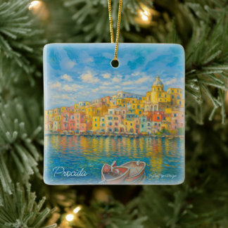 CMPa01 PROCIDA, MARINA GRANDE, Keramisch Ornament