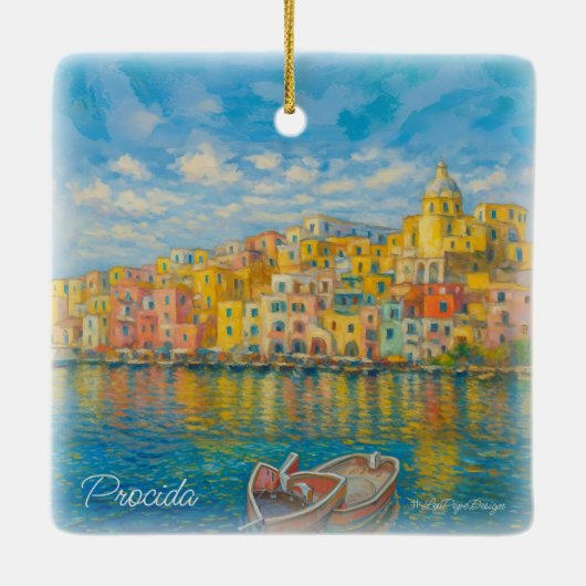 CMPa01 PROCIDA, MARINA GRANDE, Keramisch Ornament (Achterkant)