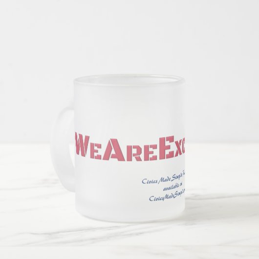 CMS Frosted Coffee Mok (Voorkant links)