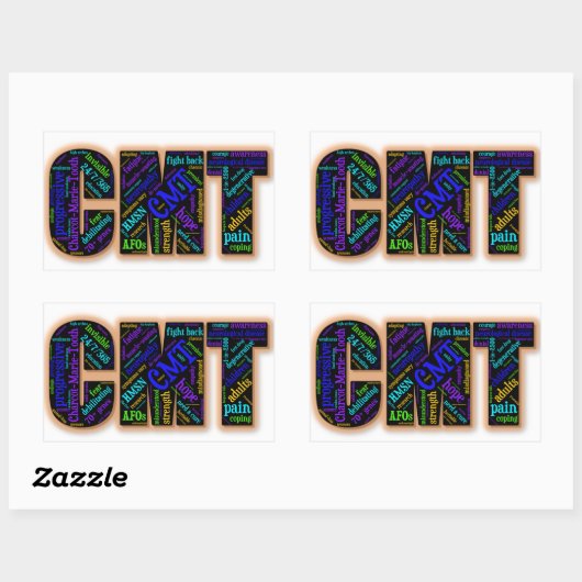 CMT Awareness Sticker (Word Cloud) (Vel)