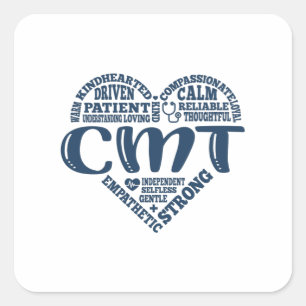 CMT-gecertificeerde medische technicus Vierkante Sticker