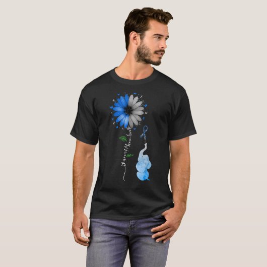 CMT Ziekte Bewustzijn Maand Grijs & Blauw Lint T-shirt (Voorkant volledig)