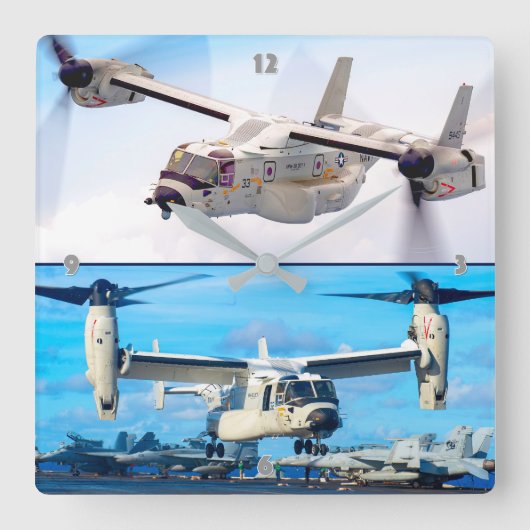 CMV-22B OSPREY VIERKANTE KLOK (Voorkant)