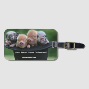 CMVFD-varkens in een Petten Label Bagagelabel