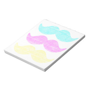 CMY Kleur Snor Baard Print Patroon Notitieblok