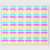 CMY Mustaches Cadeaupapier (Vlak)