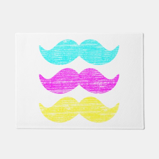 CMY Mustaches Deurmat (Voorkant)