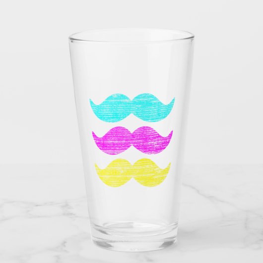 CMY Mustaches Glas (Voorkant)