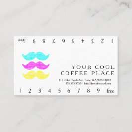 CMY Mustaches Klantenkaartje