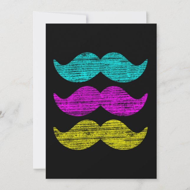 CMY Mustaches (letterdrukstijl) (Voorkant)