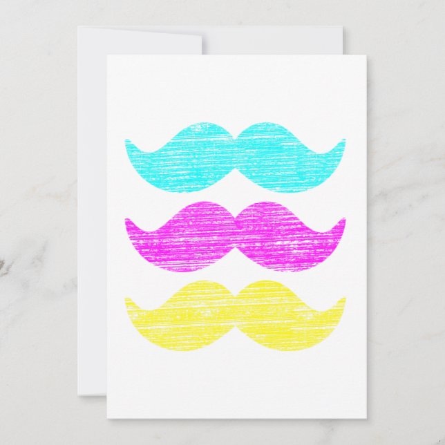 CMY Mustaches (letterdrukstijl) (Voorkant)