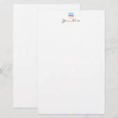 CMY Mustaches (letterdrukstijl) Briefpapier (Voorkant / Achterkant)
