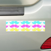 CMY Mustaches (letterdrukstijl) Bumpersticker (Op auto)