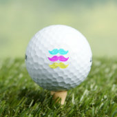 CMY Mustaches (letterdrukstijl) Golfballen (Insitu Shirt)