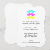 CMY Mustaches (letterdrukstijl) Kaart (Voorkant / Achterkant)