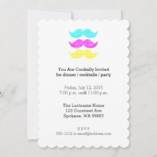 CMY Mustaches (letterdrukstijl) Kaart