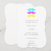 CMY Mustaches (letterdrukstijl) Kaart (Voorkant / Achterkant)