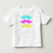 CMY Mustaches (letterdrukstijl) Kinder Shirts (Voorkant)