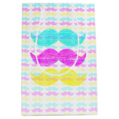 CMY Mustaches (letterdrukstijl) Medium Cadeauzakje (Voorkant)