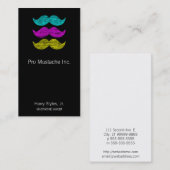 CMY Mustaches (letterdrukstijl) Visitekaartje (Voorkant / Achterkant)