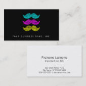 CMY Mustaches (letterdrukstijl) Visitekaartje (Voorkant / Achterkant)