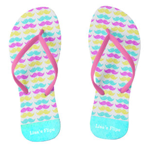 CMY Mustaches Teenslippers