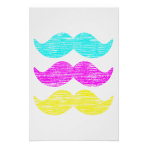 CMY Snorharen (letterpress stijl) Perfect Poster