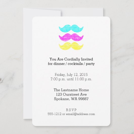 CMY Snorren (letterpress stijl) Kaart (Voorkant)