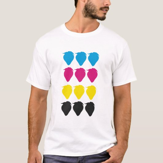 CMYK-aardbeien T-shirt (Voorkant)