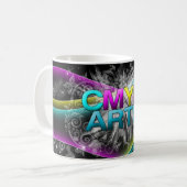 CMYK Abstract ontwerp Koffiemok (Voorkant links)