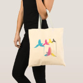 CMYK Bird Bag Tote Bag (Voorkant (product))